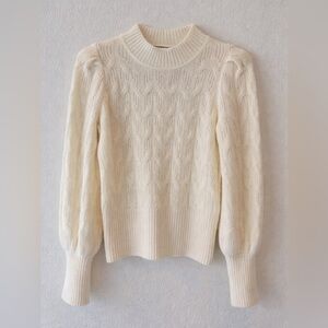 Express Ivory Cable Knit Sweater
